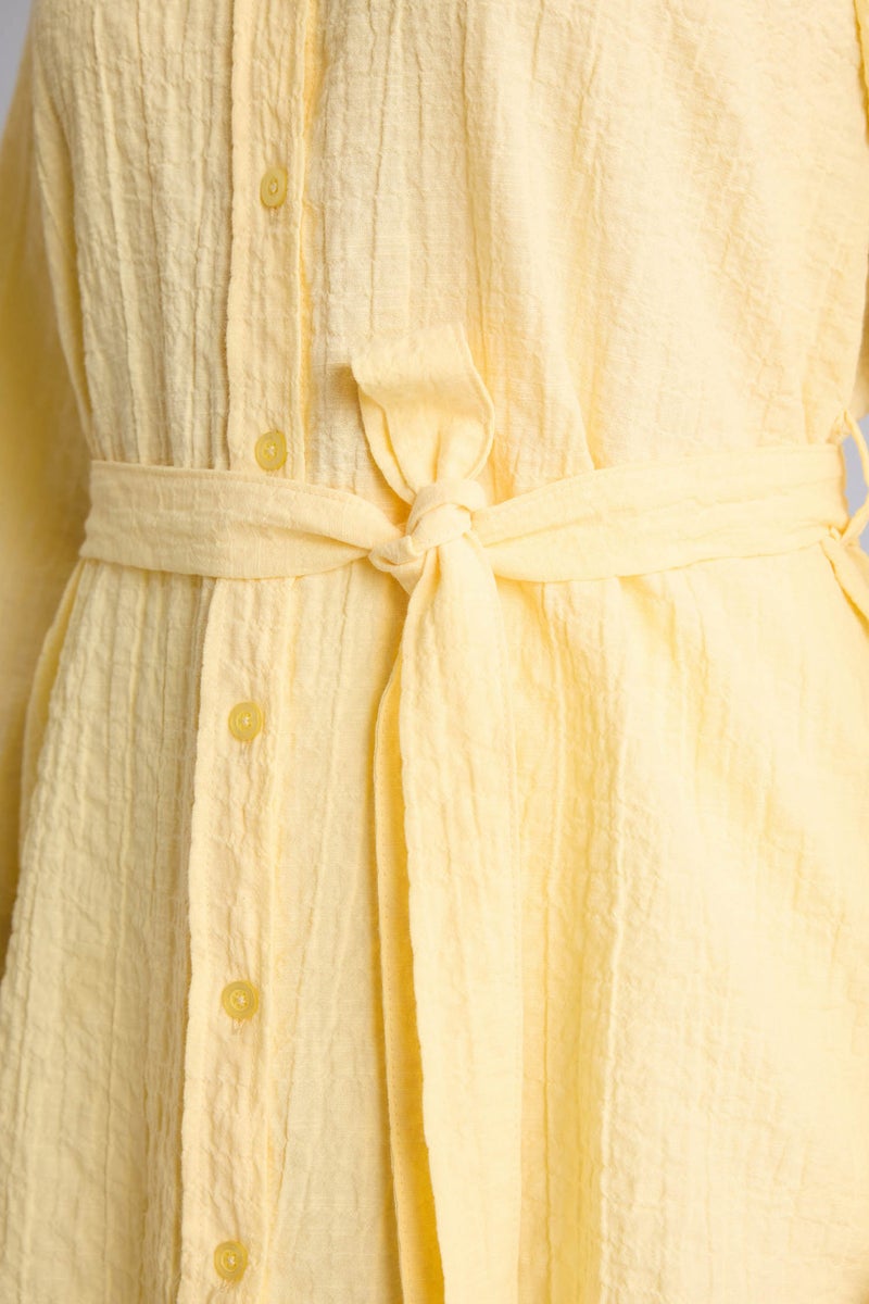 DeFacto Yellow Woman Regular Fit Wowen Fabrics Long Sleeve Tunic Casual - Image 4